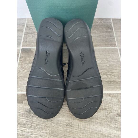 Clarks Black Mule Clogs Zipper Size 6.5 Comfort - Picture 5 of 5